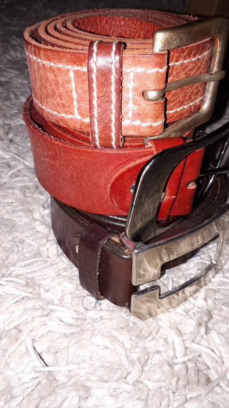 Kožený opasok m/l    80 - 95 cm, 