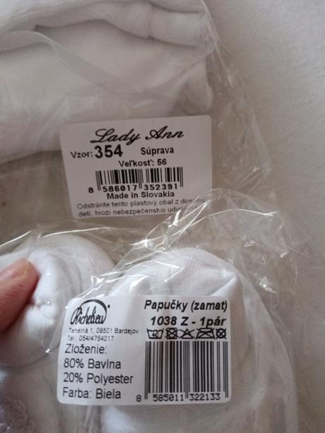 Oblečenie na krstiny pre dvojičky, 56