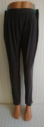 Dámske elastické tmavo sivé tenké nohavice, xl/xxl, xxl