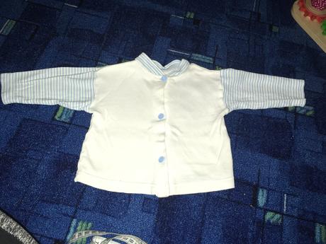 Pekná bielo modrá košieľka / tričko 62/68, antony,68