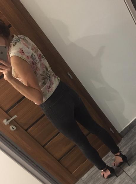 Kvetovaná blúzka, h&m,xs