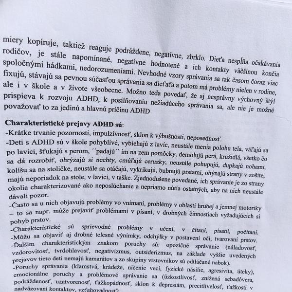 ADHD dieťa - psychológ