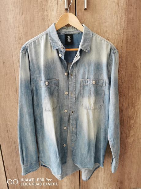 Pánska rifľová košeľa, h&m,m