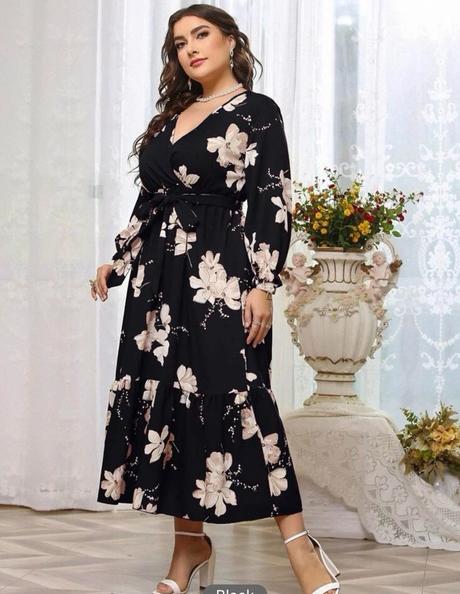 Šaty dlhé s kvetmi, 42 / 44 / xl