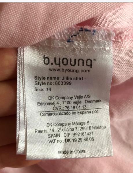 Bledoružová blúzka b.young xs/34, 34