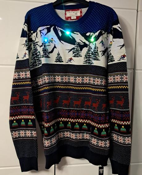 Svietiaci vianočný pulóver, xl