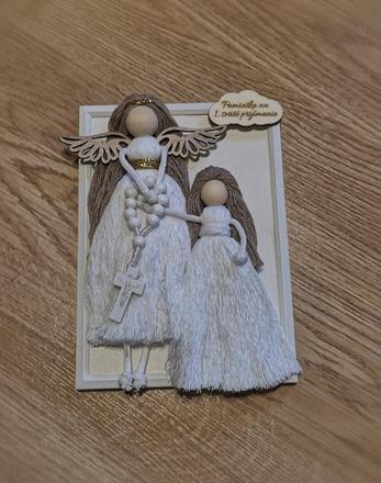 Macrame pamiatka na 1.sv. prijímanie pre dievča, 