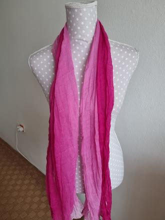 Dúhový ružový krčený šál, 