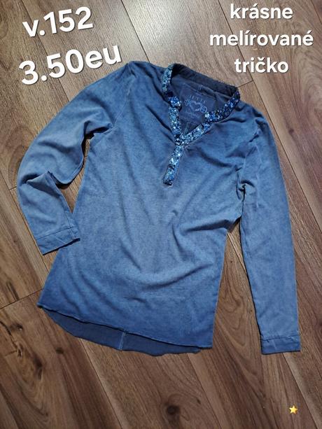 Krásne melírované  tričko, 152