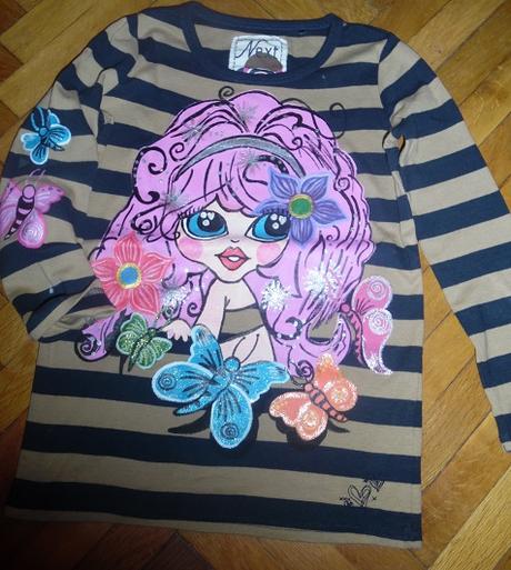 Ručne maľované tričenko, next,110