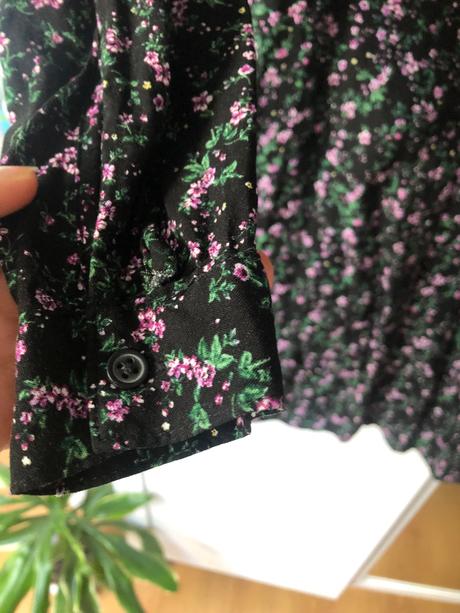 Kvetinkové šaty/ čierne jarné šaty kvetinove, xs