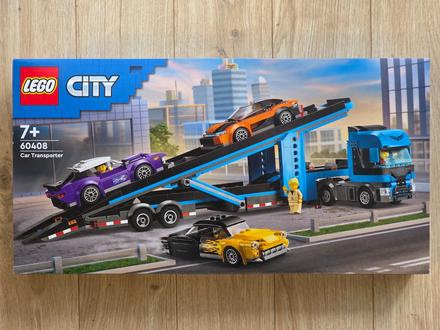 Lego city 60408 kamión na prepravu áut so športiak, 