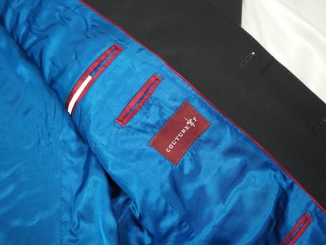 Kvalitné tmavomodré sako couture f, 50