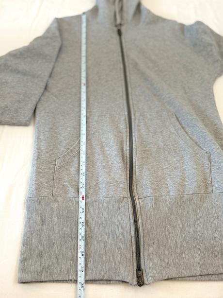 Sivá dlhá mikina na zips s kapucňou intimissimi, intimissimi,s