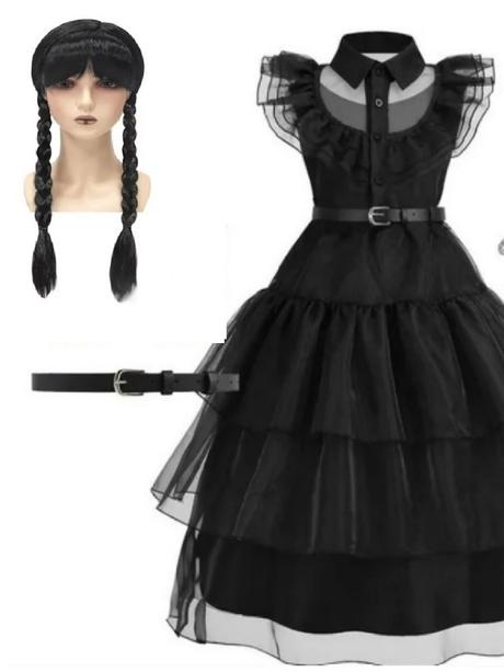 Kostým šaty wednesday adams familly adamsnovci, 