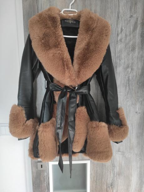 Zateplená koženková bunda zimná s, s