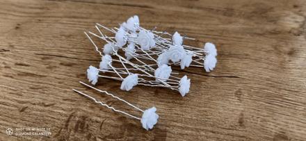 Sponka zapichovacia - kvietok biely,