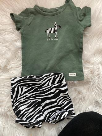 Zebra šortky +tricko, reserved,62