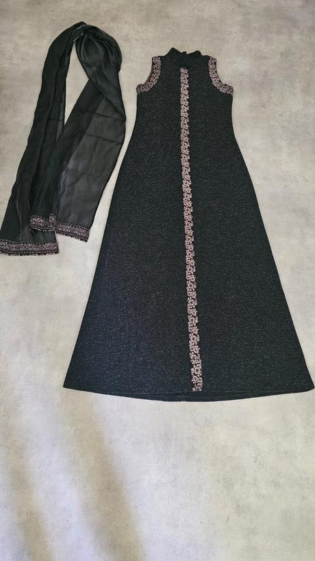 Spoločenské šaty so štólou vintage, s