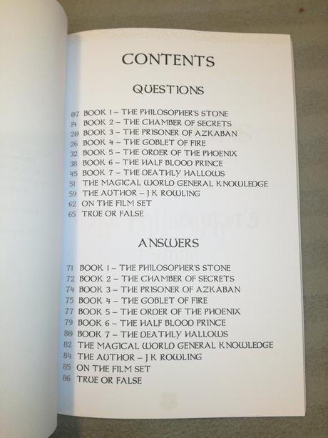 Harry potter quiz book nsu22,