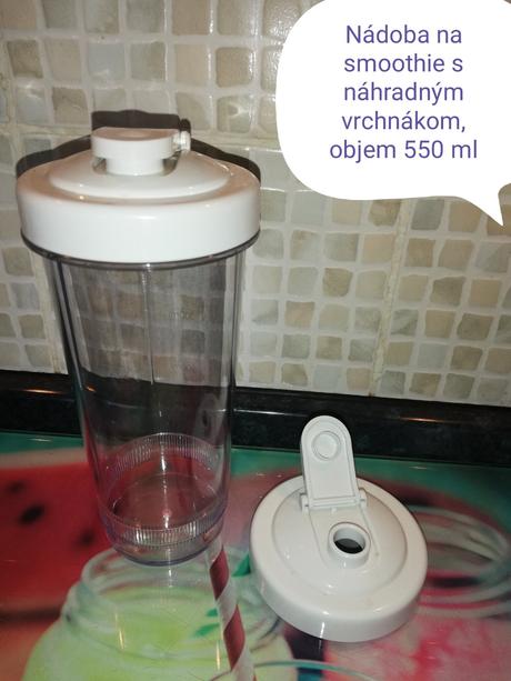 Nádoba na smoothie + vrchnák, 