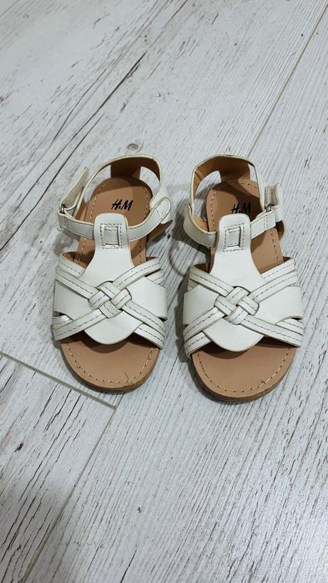 Biele sandále h&m 26, h&m,26