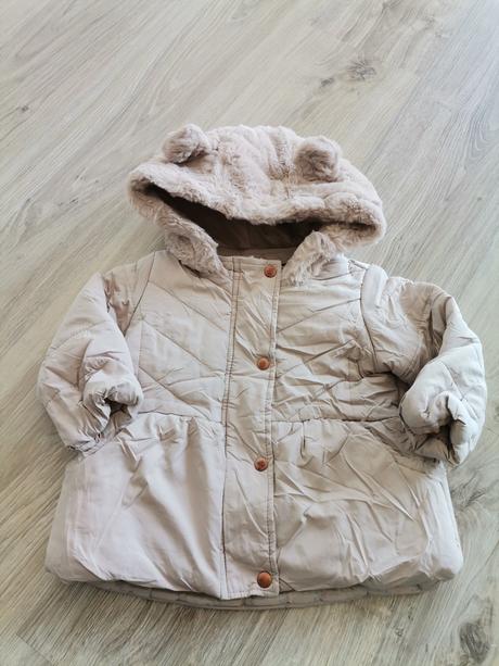 Dievčenska krémová zimná bunda, f&f,80