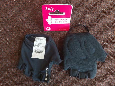 Detské cyklistické rukavice, decathlon,128