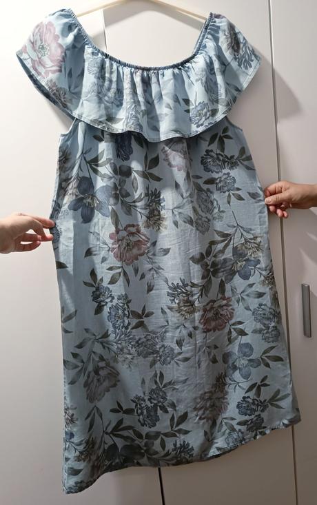 Letné tenké šaty - denim imitácia, xl