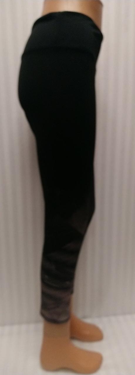 Dámske čierne elasťáky s farebným vzorom gina, m/l, gina,l