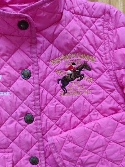 Ralph lauren krasna presivana dievcenska bunda 7r, ralph lauren,122