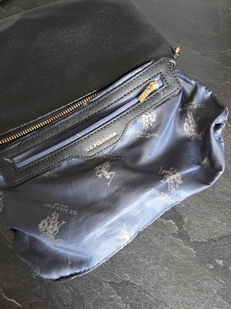 Crossbody kožená kabelka, ralph lauren