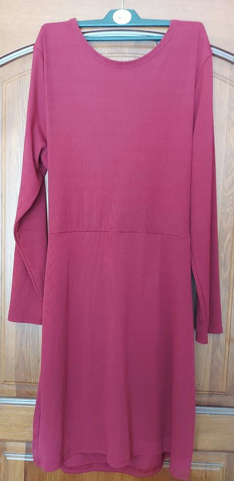 Zaujímavé bordové šaty 2xl, xxl