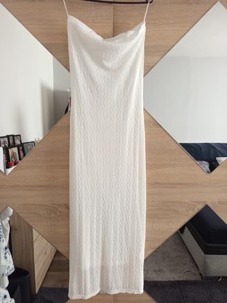 Biele čipkované šaty, xl