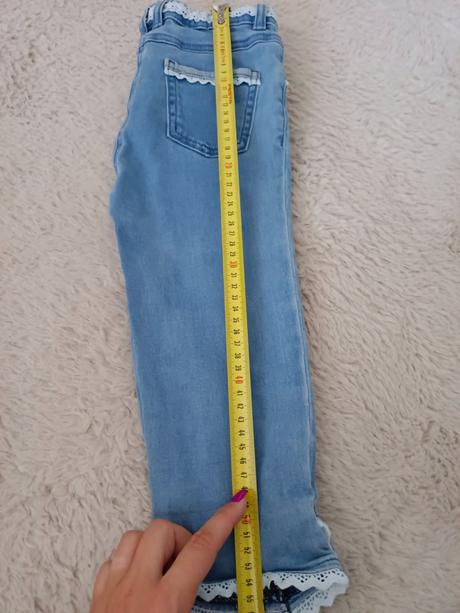 3/4 riflové nohavice veľk. 128, topolino,128