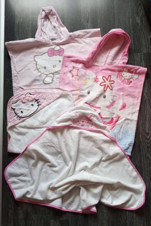 Predám 2ks pončo osušky + 2ks osušky s kapucňou, 