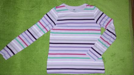 Pásikavé tričko hm 134/140, h&m,134