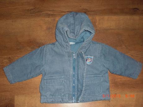 Chlapčenská tmavomodrá menčestrová zimná bunda, cherokee,74