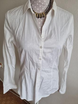Biela bkuzka s pasikmi hm 38, h&m,38