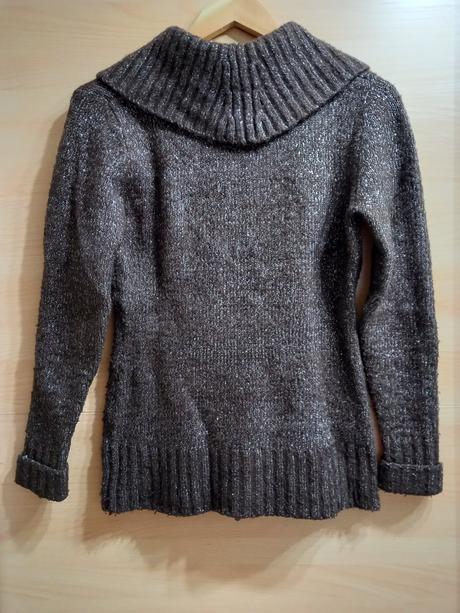 Sveter hnedý trblietavý, l