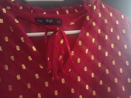 Červeno-zlatá blúzka f&f, f&f,36