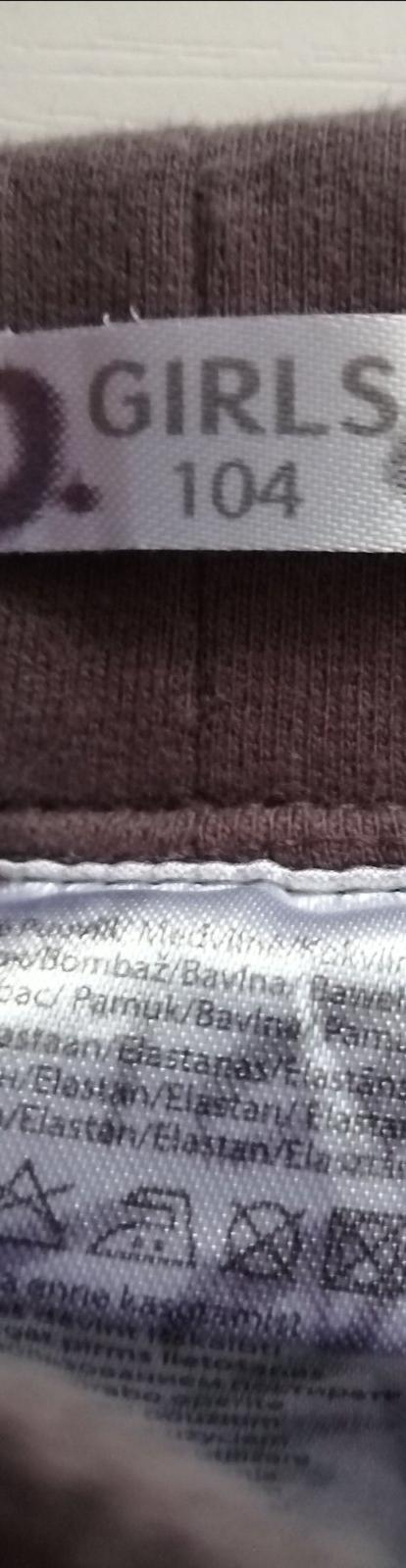 Legíny hnedé girls veľ. 104, 104