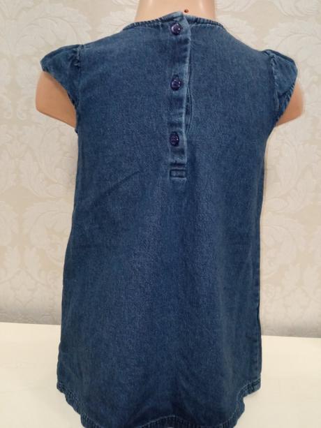 Dievčenské tmavomodré rifľové šaty (92), 92