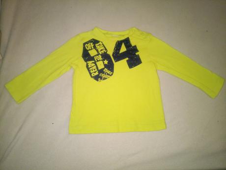 Krasne bavlnene neonove tricko, h&m,74