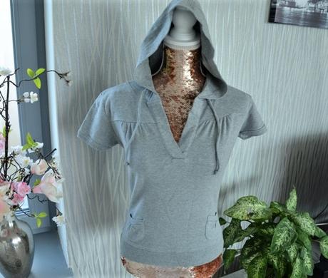 Tričko s kapucňou denim-s, denim,s