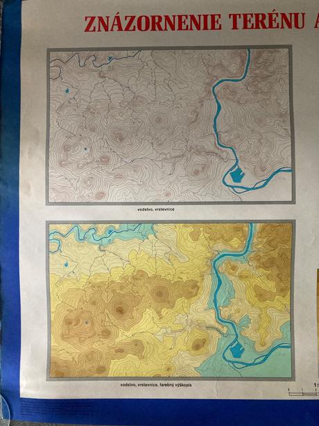 Znázornenie terénu a polohopisu na mape (1983),