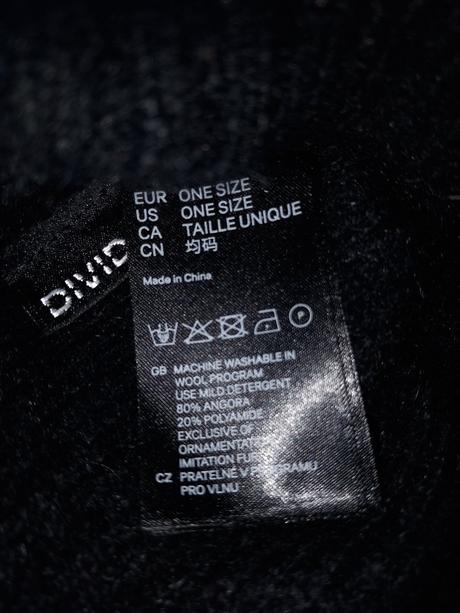 Čierna čiapka z angory, h&m