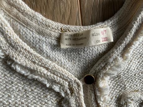 Zara krásny chanelovský kabátik 6/7 rokov, zara,122