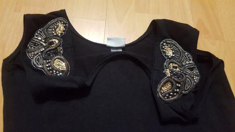 Čierny predĺžený top, h&m,m