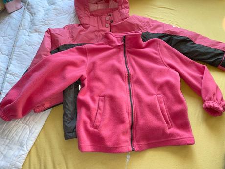 Zimná dvojvrstvová bunda s fliskou 3 v 1, kiki&koko,116